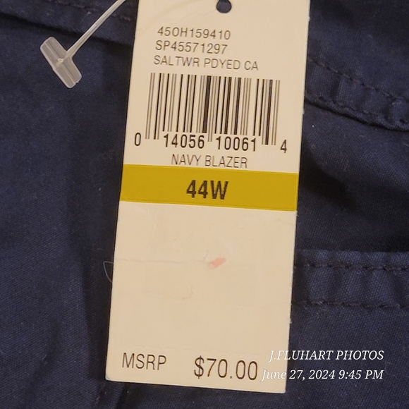 IZOD SALTWATER WASH CARGO SHORTS NAVY BLUE BNWT - Picture 9 of 16